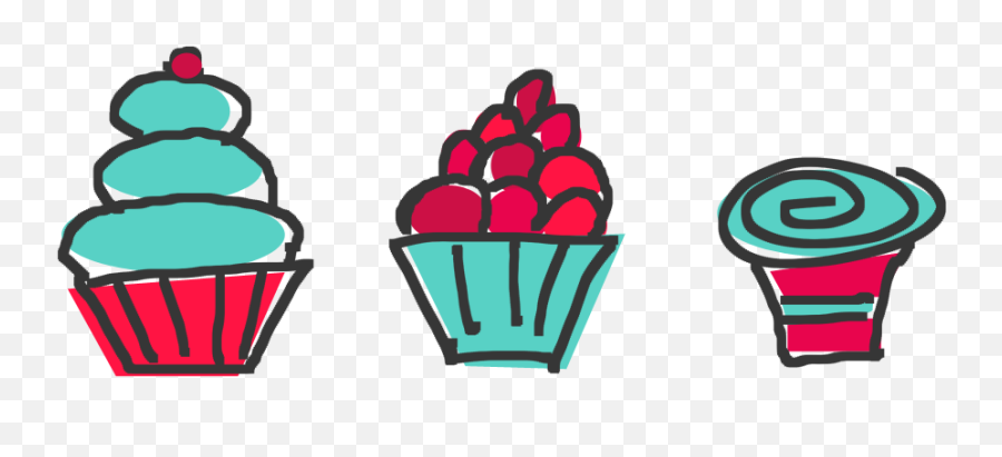 Mini Cupcake Clipart - Drawing Mini Cake Emoji,Cupcakes Clipart