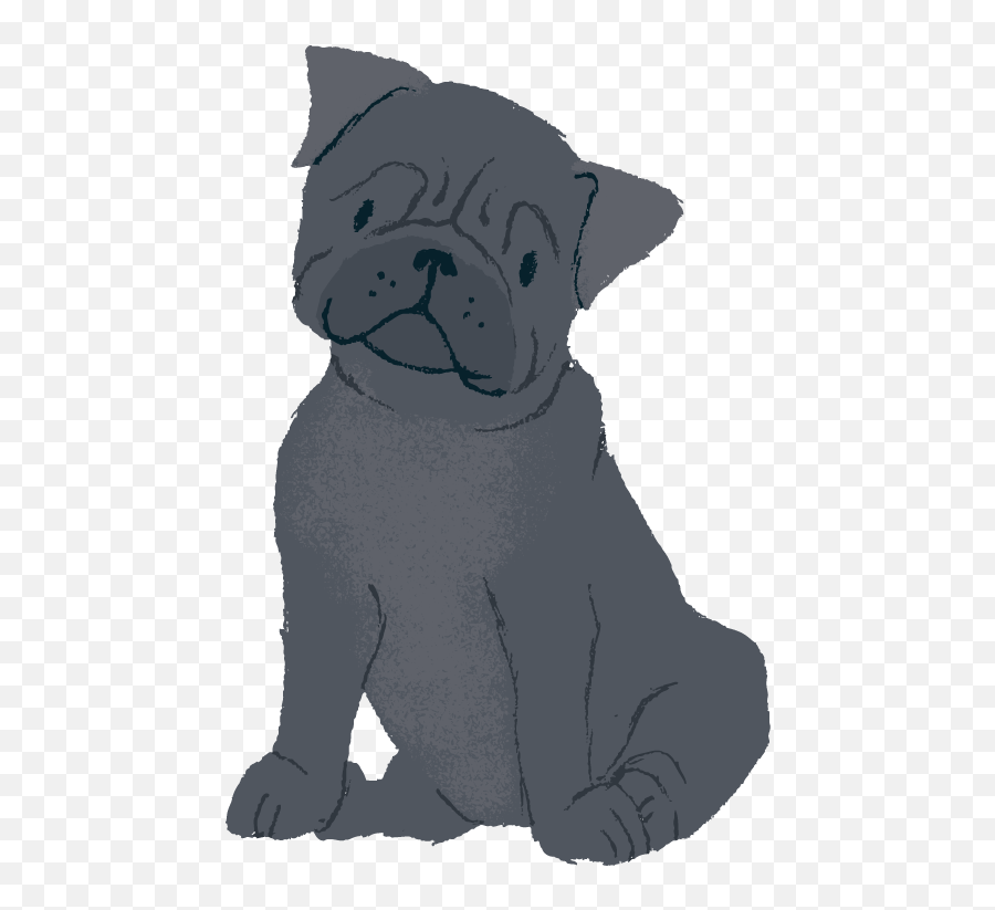 Black Pug Png - Pug Transparent Cartoon Jingfm Bulldog Emoji,Pug Clipart