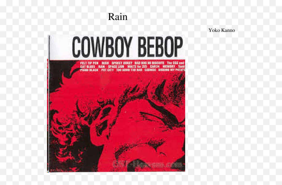 Rain - Cowboy Bebop Sheet Music For Guitar Bass Organ Cowboy Bebop Soundtrack 1 Emoji,Cowboy Bebop Logo