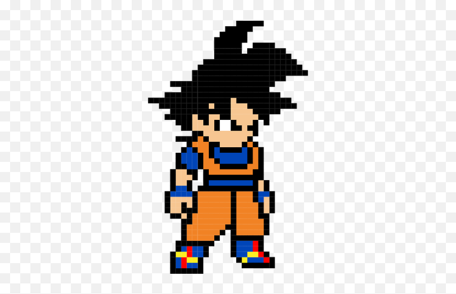 Pixel Goku By Kayoshin - Goku Pixel Art Emoji,Goku Png