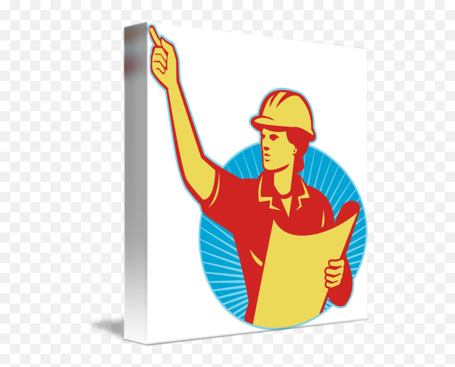 Female Engineer Construction Worker - Female Construction Worker Graphic Emoji,Construction Worker Png
