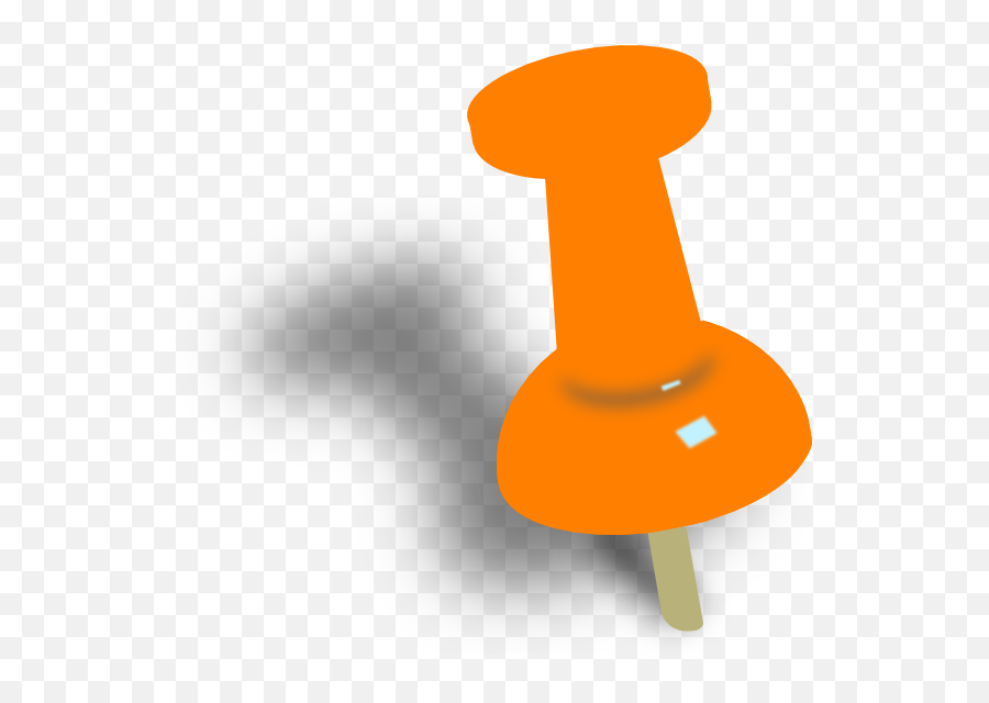 Download Orange Push Pin Clip Art - Orange Push Pin Clipart Orange Push Pin Clipart Emoji,Orange Transparent