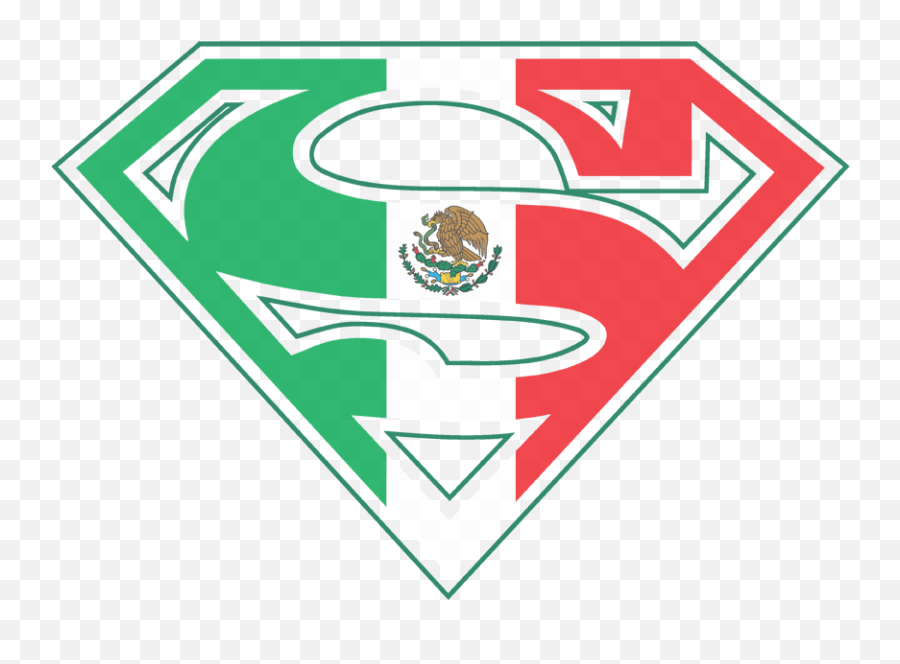Superman - Mexican Superman Symbol Png Emoji,Mexican Flag Png