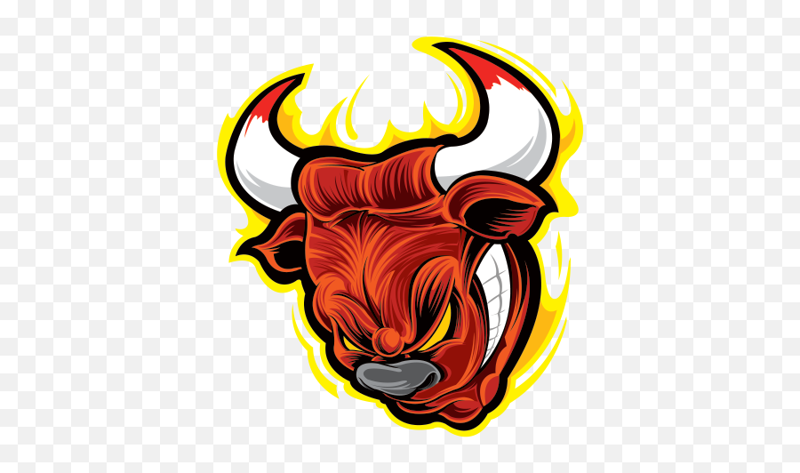 Horn Clipart Longhorn Skull - Transparent Angry Bull Png Emoji,Horn Clipart