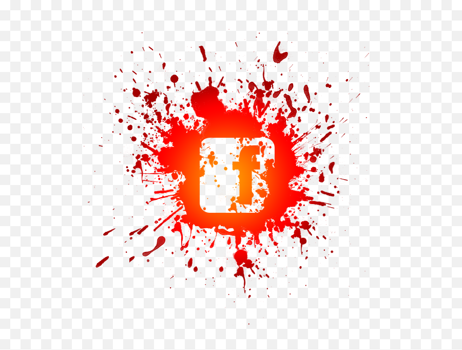 Download Bloody Facebook Logo - Letter E Icon Png Full Black Paint Splatter Emoji,Facebook Icon Png