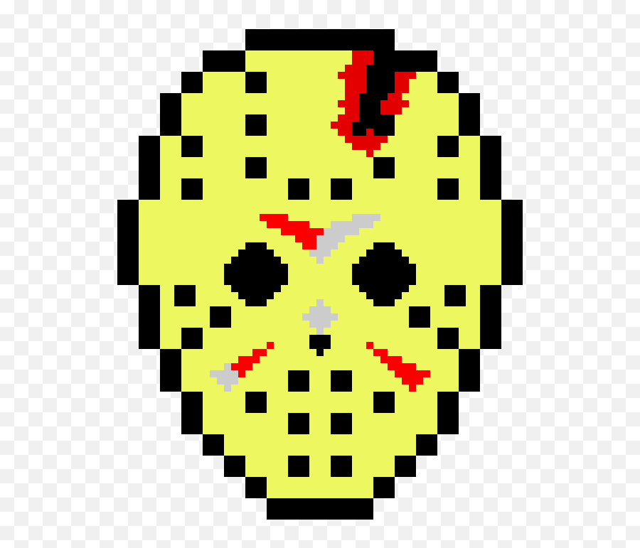 Jason Voorhees Mask Png - Jason Mask Pixel Art Emoji,Jason Mask Png