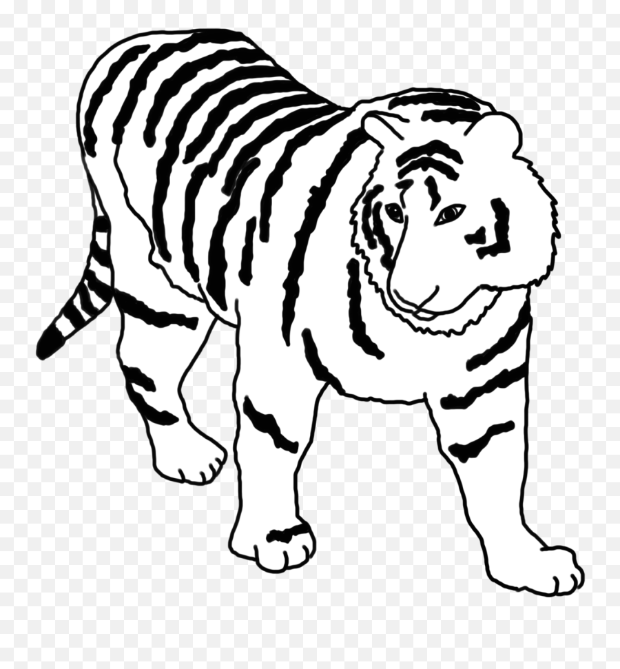 Tiger Clipart - Animal Figure Emoji,Tiger Stripes Clipart
