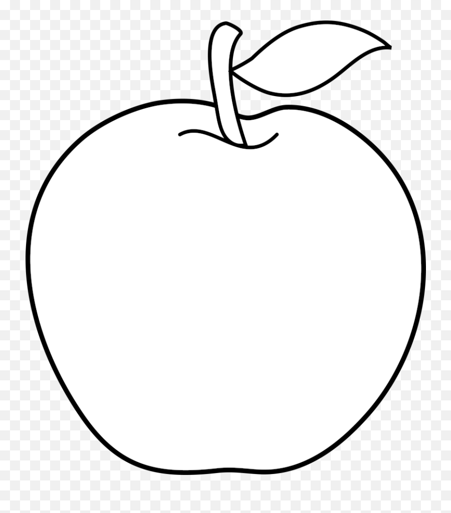 Clipart Of Fruit Regard And Fruit On - Apple Outline Png Fresh Emoji,Apple Clipart Black And White