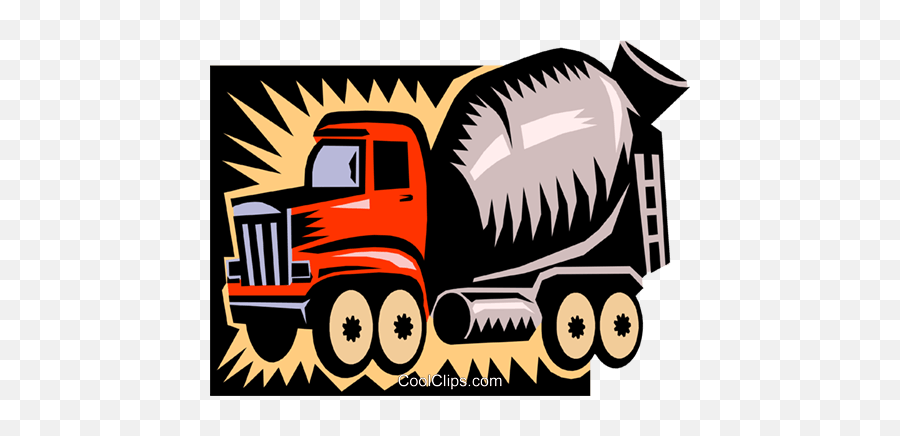 Cement Truck Royalty Free Vector Clip Emoji,Cement Truck Clipart