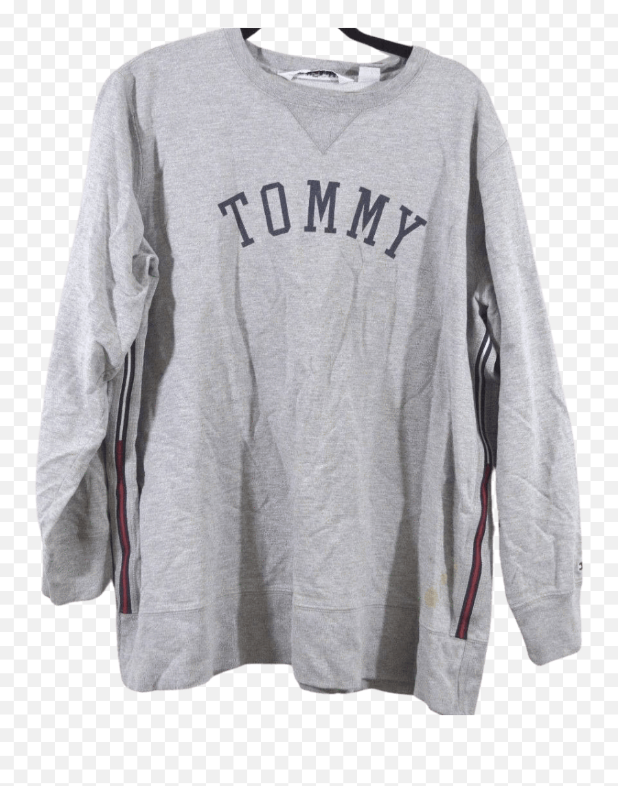 90u0027s Light Gray Branded Graphic Sweatshirt By Tommy Hilfiger Emoji,Tommy Hilfiger Logo T Shirt Women's