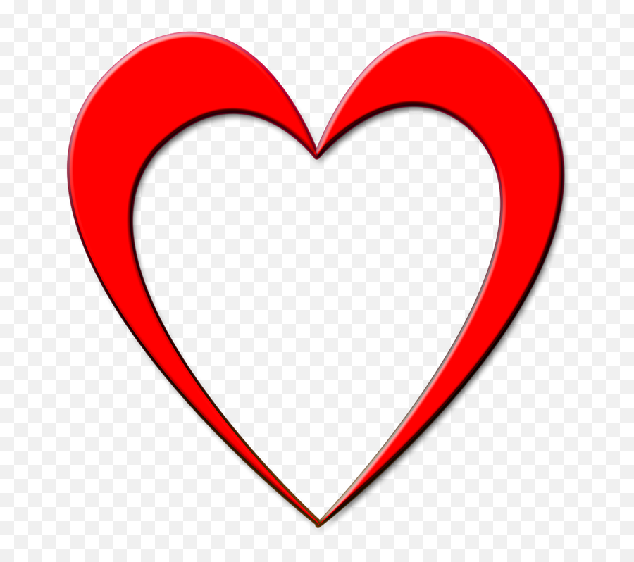 Red Heart Outline Transparent Cartoon - Red Heart Icon Transparent Emoji,Heart Outline Png
