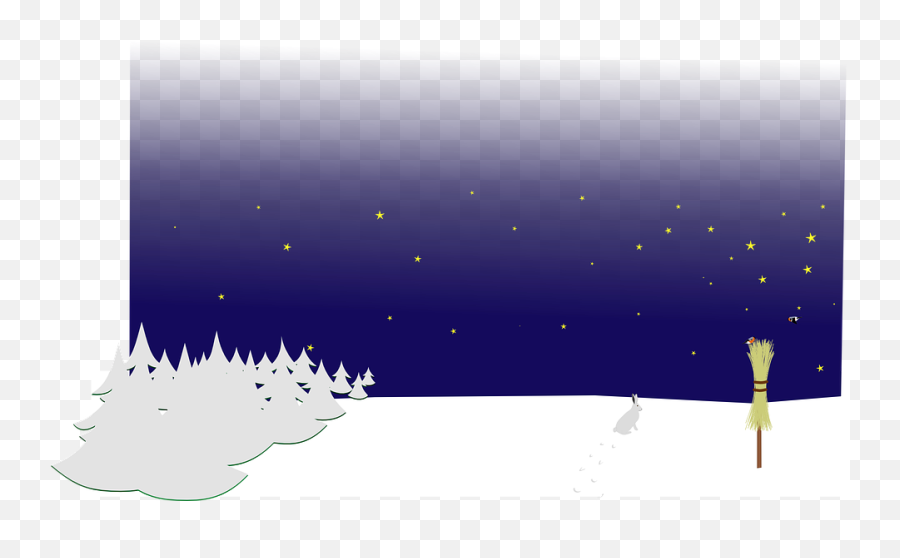 Night Winter Forest - Free Vector Graphic On Pixabay Art Emoji,Broom Clipart