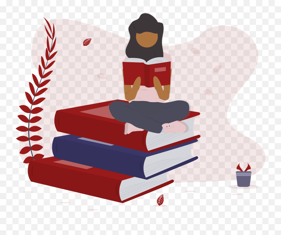 Book Lover Illustration Clipart - Bibliography Png Emoji,Read Clipart