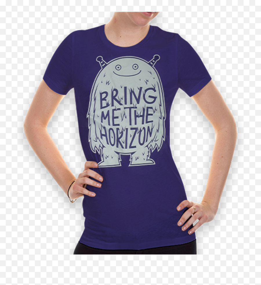 Bring Me The Horizon Purple Monster - Short Sleeve Emoji,Bring Me The Horizon Logo