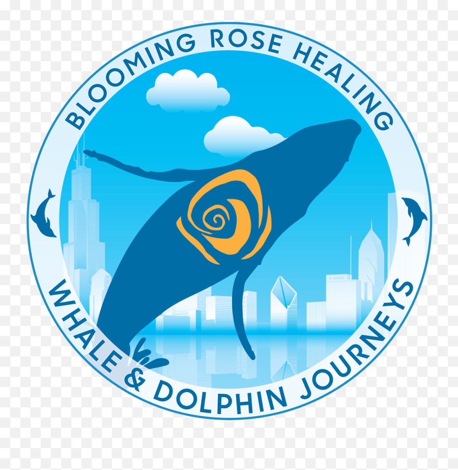 Grey Whale Trip Blooming Rose Healing Emoji,Whale Logo