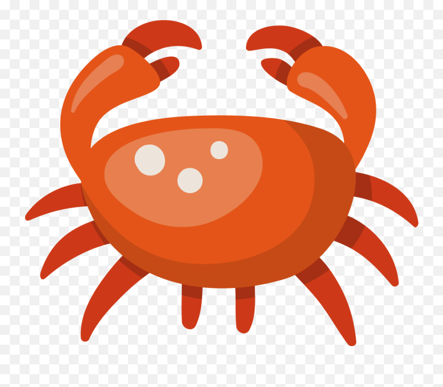 2561081 Crabs Clipart Orange Crab - Cartoon Transparent Background Crab Emoji,Crab Clipart