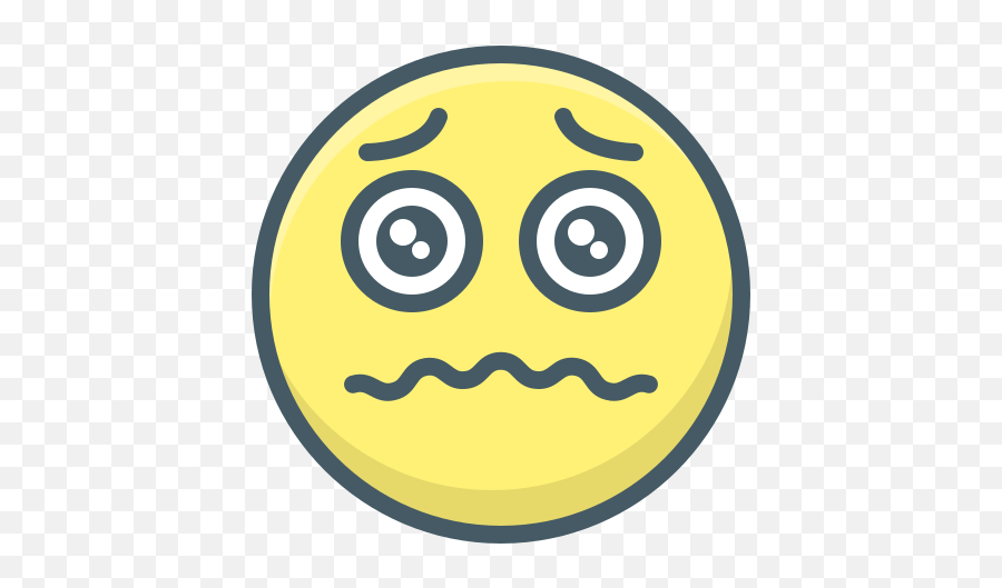 Alarmed Emoji Face Sad Saddened Icon - Free Download,Sad Cowboy Emoji Transparent