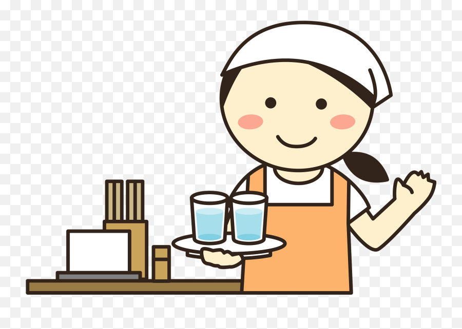 Restaurant Waitress Clipart - Cafe Waitress Clipart Emoji,Restaurant Clipart