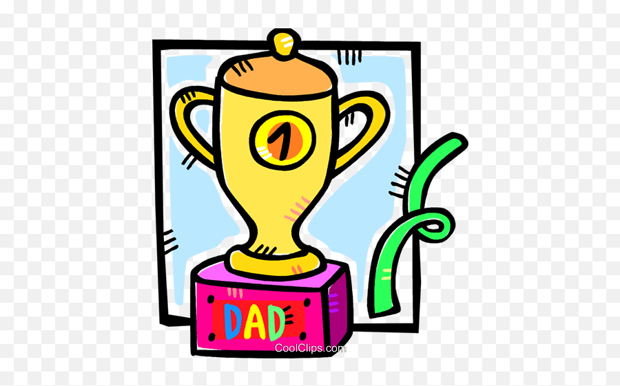 Fathers Day Trophy Royalty Free Vector - Clip Art For Fathers Day Emoji,Fathers Day Clipart