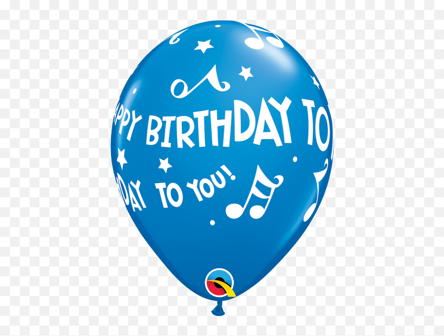 Happy Birthday To You Music Notes Dark Blue 11 Balloons Emoji,Birthday Transparent