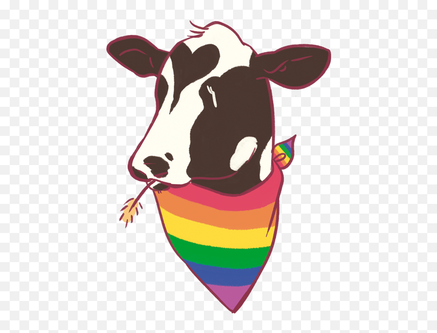 Queer Cow Stickers U2014 Cow House Press Emoji,Pride Png