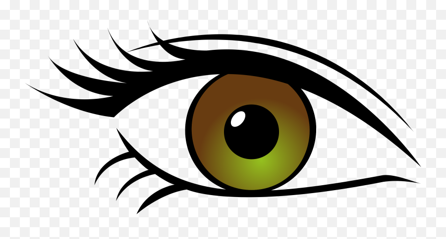 Brownish Yellow Eye Clipart - Human Eye Cartoon Png Emoji,Eye Clipart