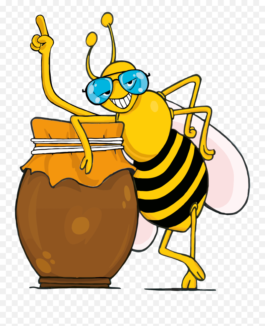 Big Image - Clip Art Bee Honey Emoji,Honey Clipart