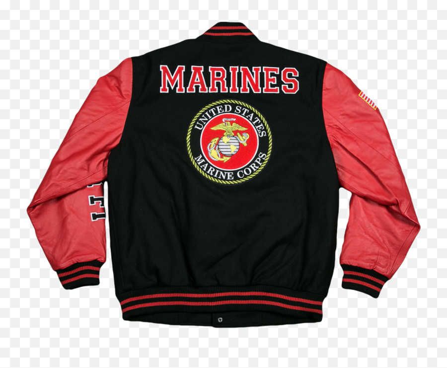 Jwm 23244 Marines Varsity Jacket With - Long Sleeve Emoji,Usmc Logo