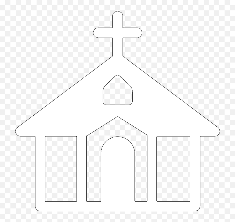 Download Hd Free Church Clipart Black - Church Icon Transparent White Emoji,Church Clipart