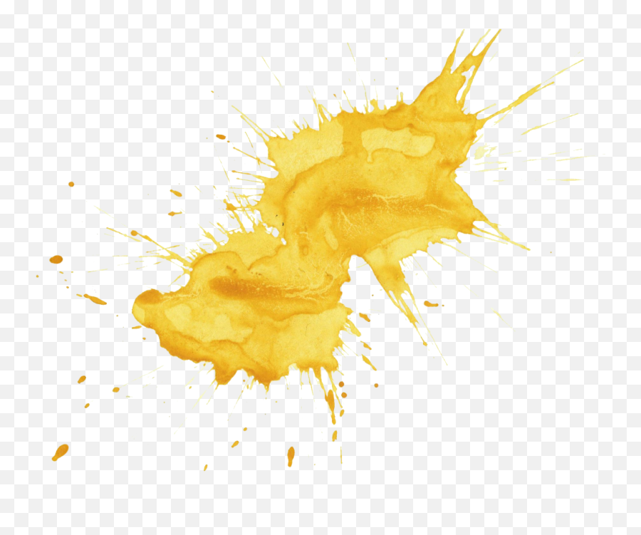 Watercolor Splatter Png Transparent - Transparent Background Yellow Paint Splatter Emoji,Watercolor Splash Png
