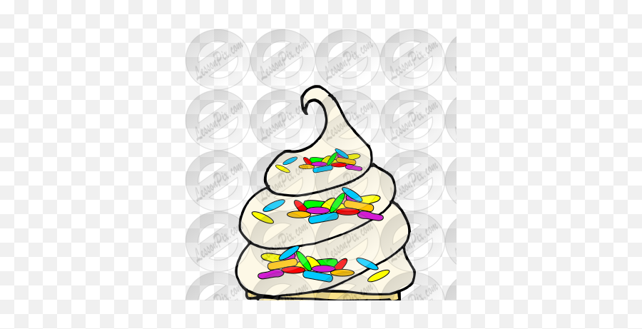 Sprinkles Ice Cream Picture For Classroom Therapy Use - Dish Emoji,Sprinkles Clipart