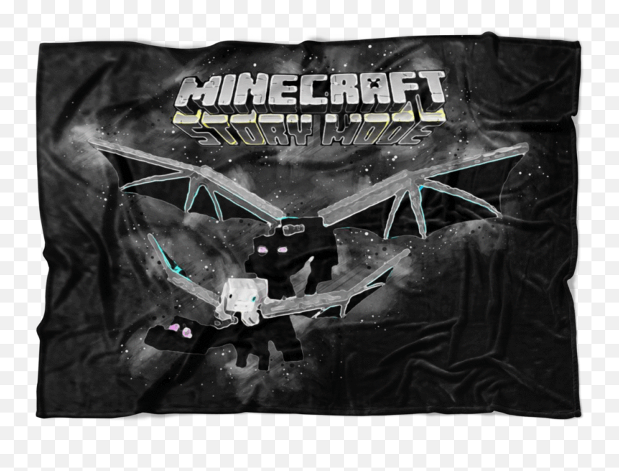 Minecraft Fleece Blanket Ender Dragon Abstract Black Blanket - Batman Emoji,Ender Dragon Png