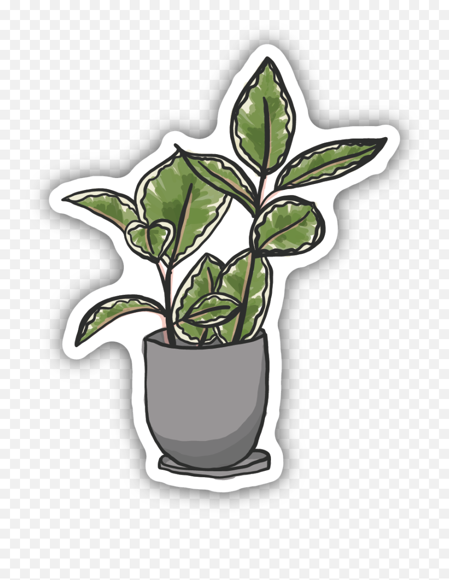 Rubber Plant Sticker - Plant Stickers Emoji,Transparent Plant