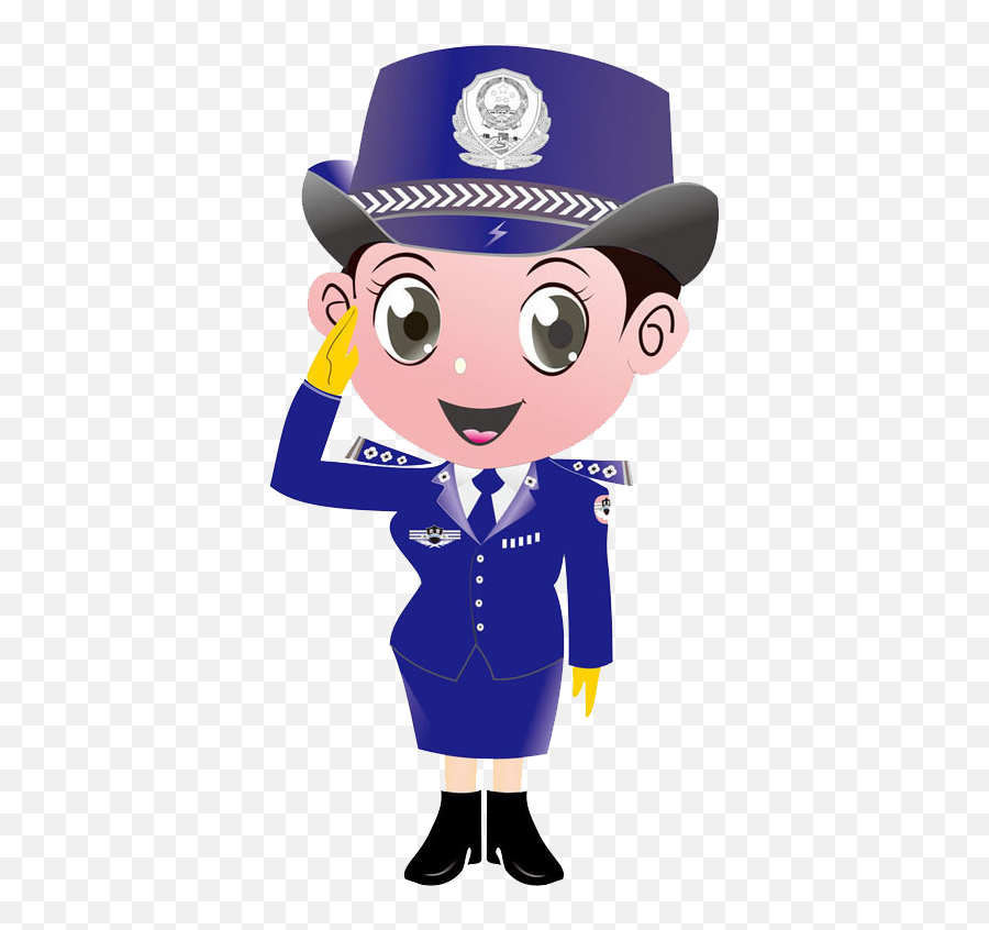 Chinese Hat Png - Police Officer Public Security Bureau Animated Police Woman Png Emoji,Police Hat Clipart