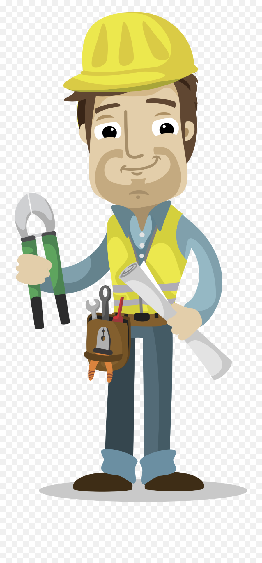 Construction Clipart Contracting - Construction Worker Dibujos Animados De Diferentes Trabajos Emoji,Construction Worker Png