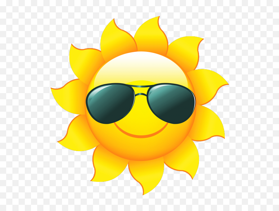 Heat Clipart Sunshine - Sun With Sunglasses Clipart Emoji,Heat Clipart