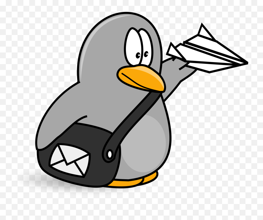 Open - Penguin Mailman Emoji,Mailman Clipart