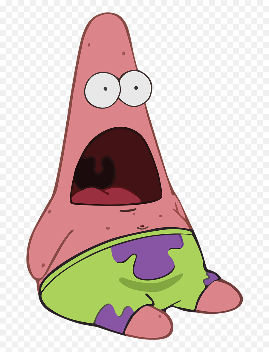 Surprised Patrick Transparent Png - Patrick Shocked Png Emoji,Spongebob Meme Png