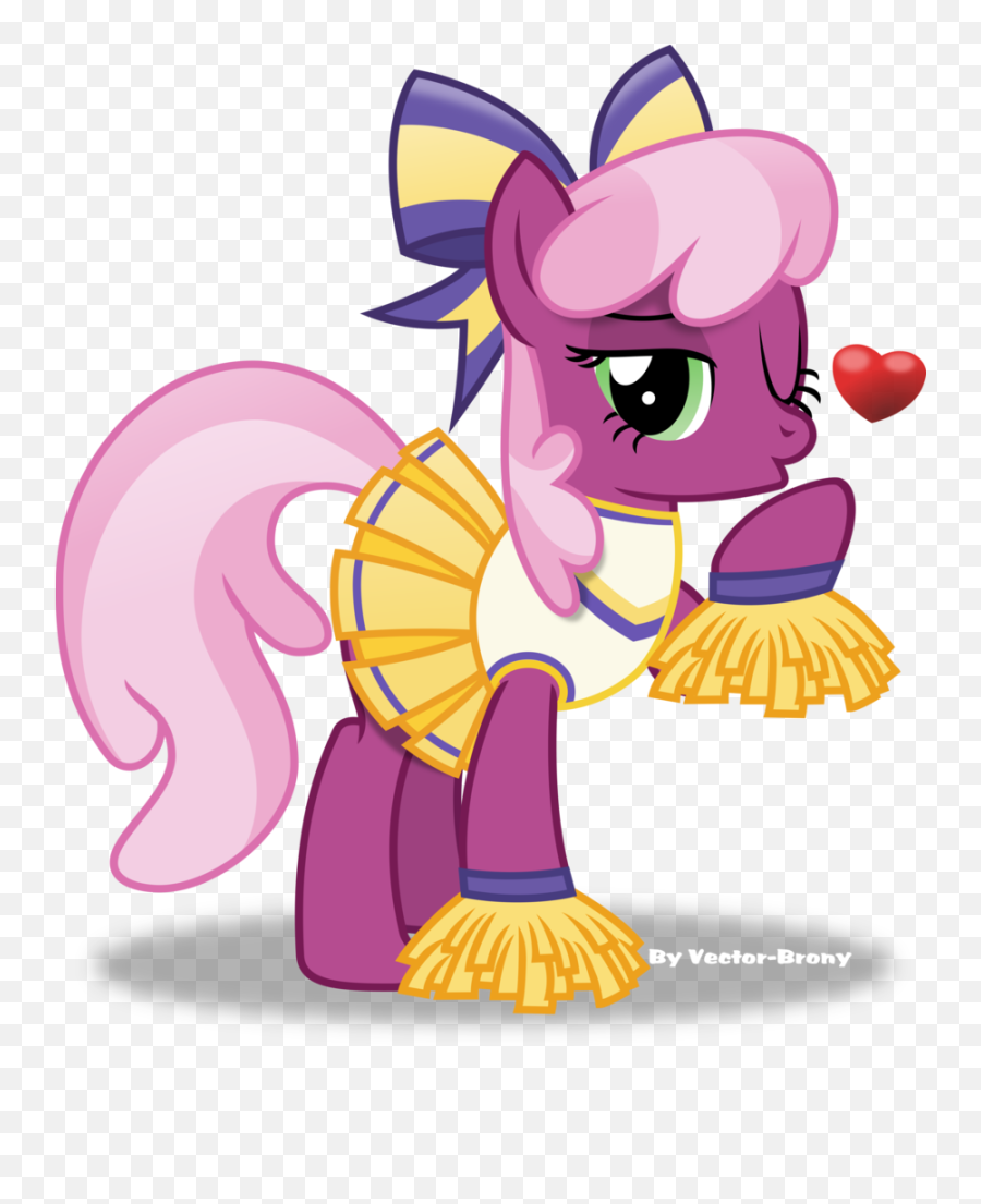 Vector - Brony Blowing A Kiss Bow Cheerilee Cheerileeder Cheerilee Cheerleader My Little Pony Emoji,Cheer Bow Clipart