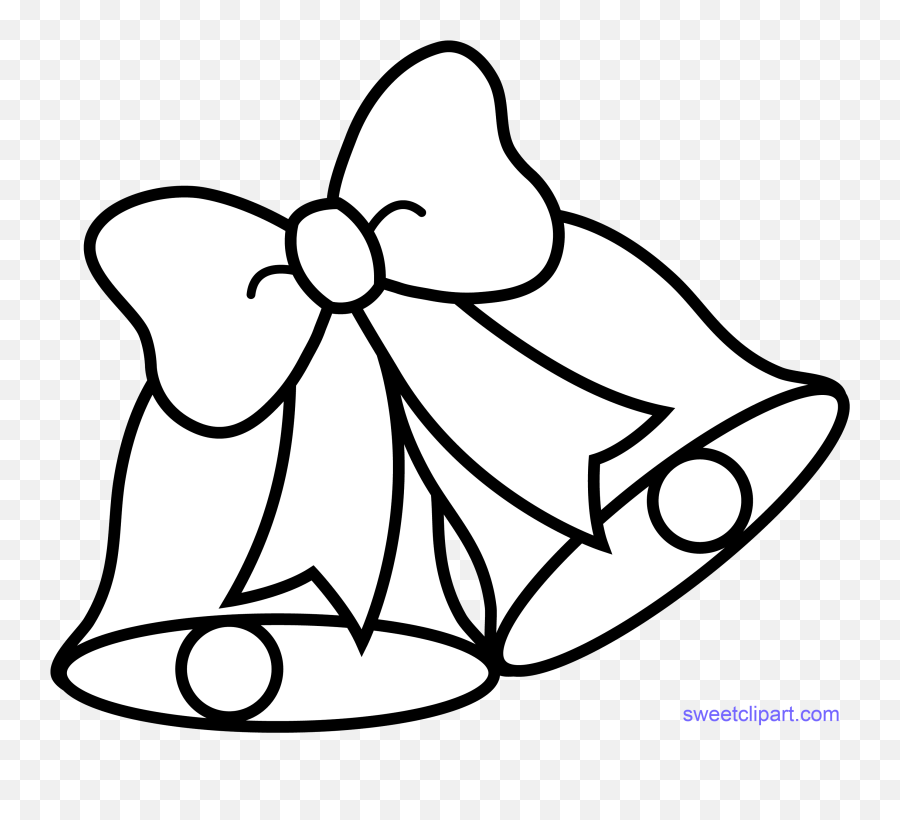Black And White Christmas Or Wedding Bells - Free Clip Art Dot Emoji,Wedding Bells Png