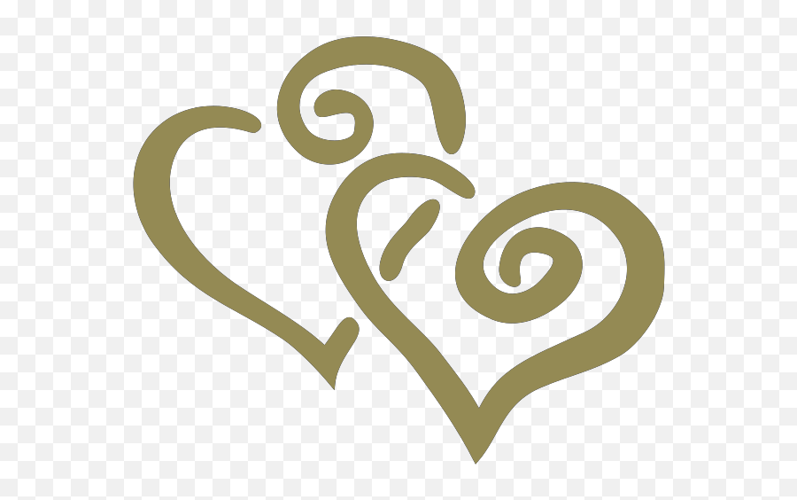 Gold Interlocked Hearts Svg Vector Gold Interlocked Hearts - French Valentines Cootie Catcher Emoji,Gold Heart Clipart