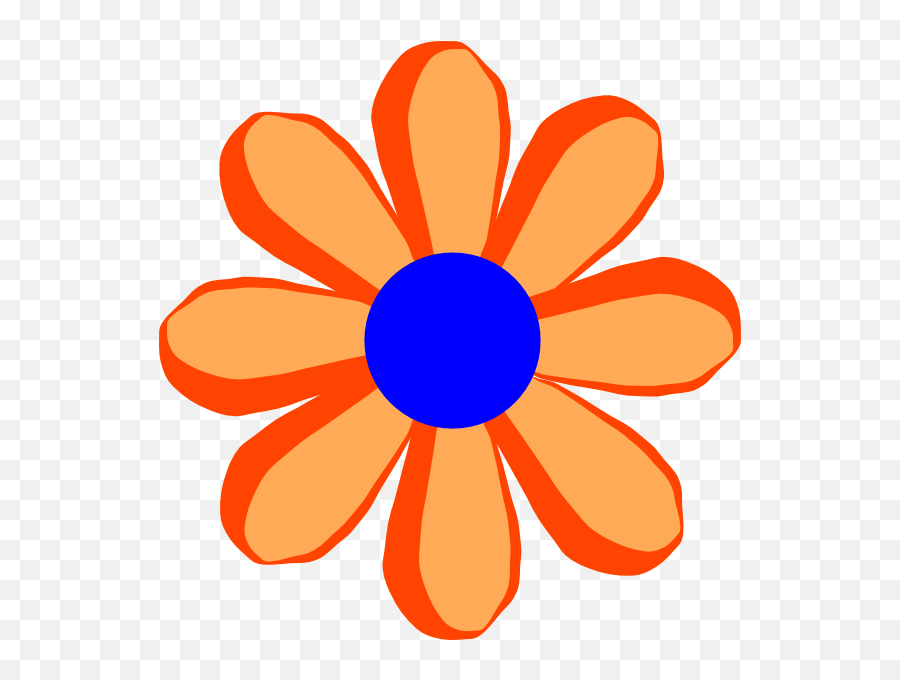 Download Hd Orange Flower Clipart Tiny Flower - Orange Emoji,Orange Flowers Png