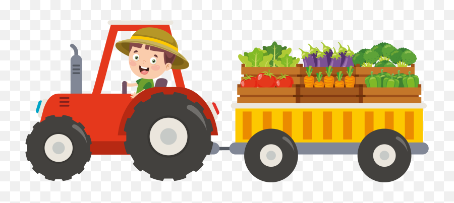 Little Farmer Riding A Tractor Toy Emoji,Farmer On Tractor Clipart