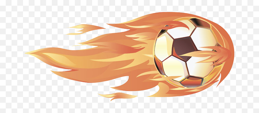 Football On Fire Clipart - Fire Soccer Ball Cartoon Full Fire Soccer Ball Drawing Emoji,Fire Clipart