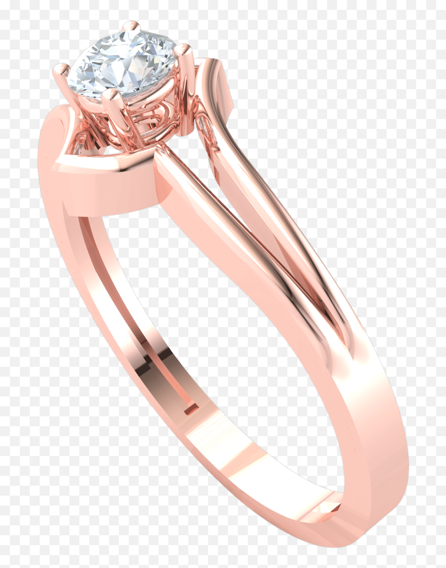 Gorgeous White Diamond Solitare With An Artistic Flare Set In Real 027 Ct J Si2 And 10 Kt Gold Emoji,White Diamond Png
