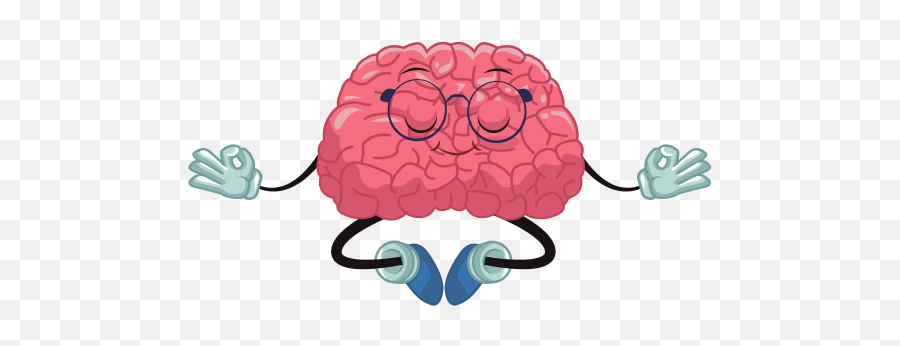 Cute Brain Meditating Cartoon Vector - Stock Illustration Emoji,Meditate Clipart