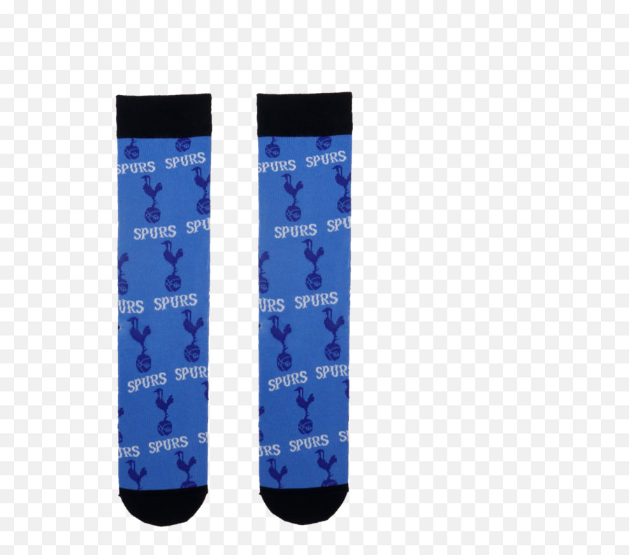 Tottenham Hotspur All Over Print Logo Sock In Blue Emoji,Tottenham Logo