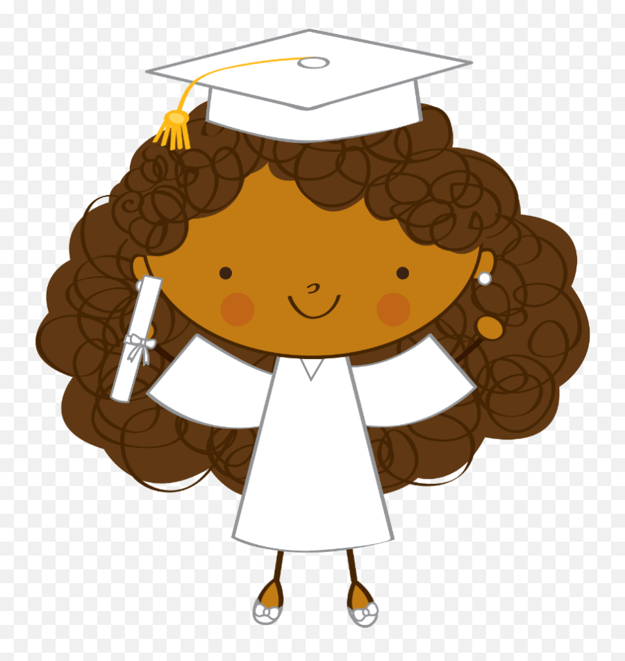 Graduate Clipart Religious Graduation - Graduation Girl Cartoon Brown Emoji,Graduation Clipart