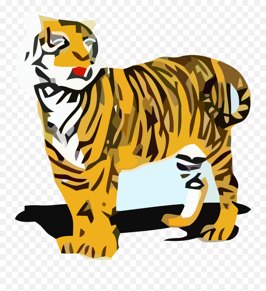 Tiger Clipart Transparent Png Image - Tiger Clipart Emoji,Tiger Clipart