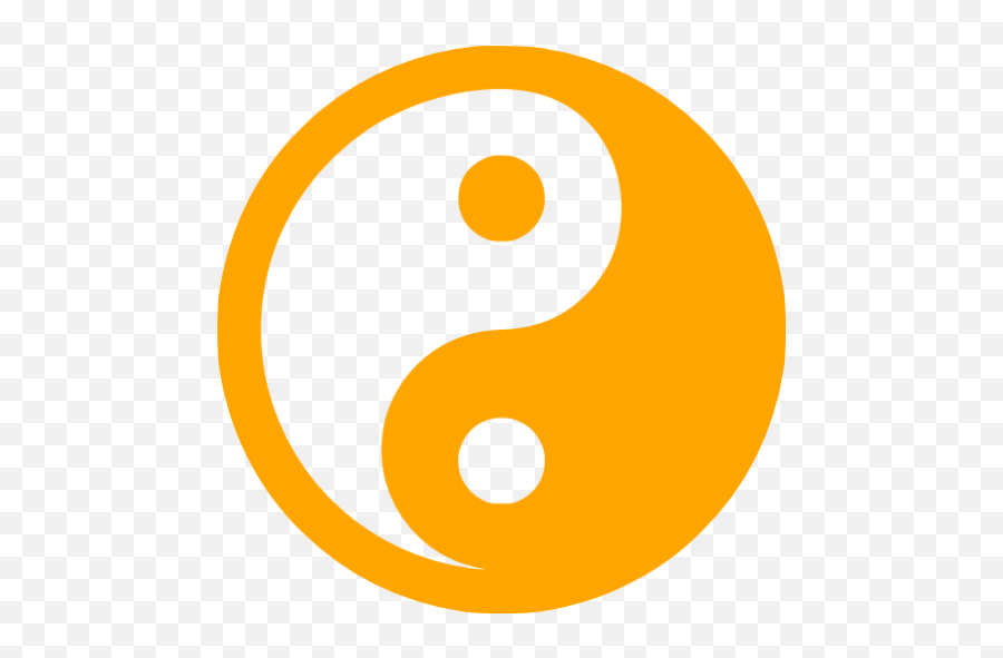 Orange Yin Yang Icon - Transparent Red Yin Yang Emoji,Yin And Yang Png